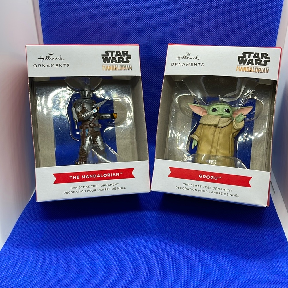 Hallmark Mandalorian and Grogu Ornaments
